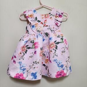 Nanette Baby Light Pink Floral Textured Dress